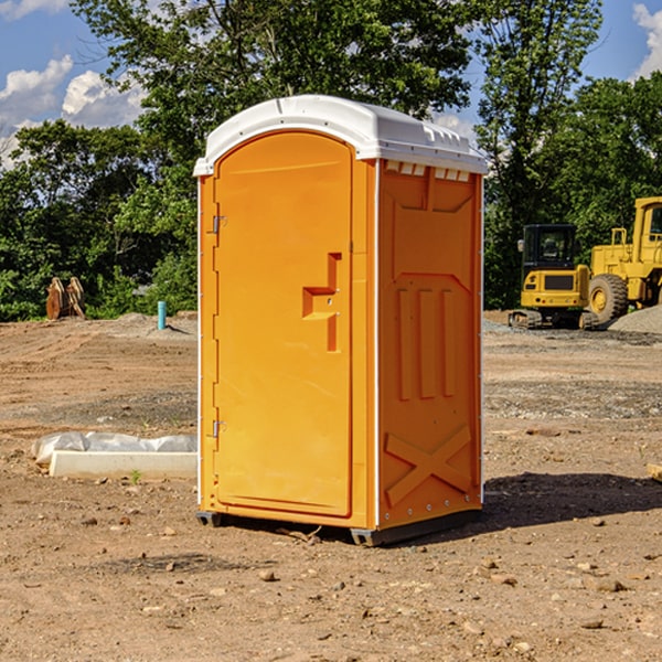 how often are the porta potties cleaned and serviced during a rental period in Hinton Virginia